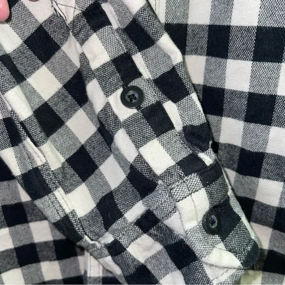 Carhartt Flannel Shirt Black White Mens Size Large Long Sleeve Rugged Flex - Picture 7 of 10